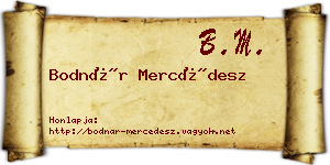 Bodnár Mercédesz névjegykártya