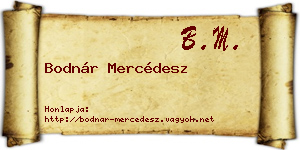 Bodnár Mercédesz névjegykártya